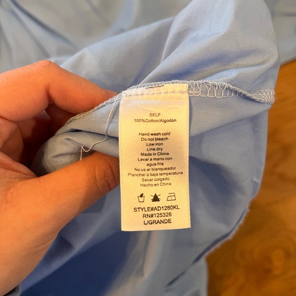 Light Blue Ruffle Blouse - Picture 3 of 3